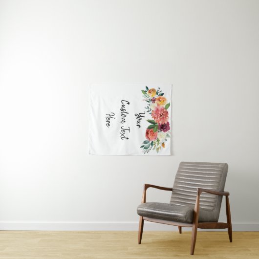 Aangepaste Boho Fall Wedding Receptie Photo Booth Wandkleed (In Situ (horizontaal))