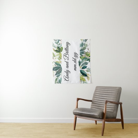 Aangepaste Boho Fall Wedding Receptie Photo Booth Wandkleed (In situ)