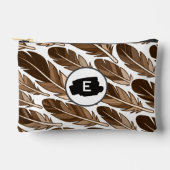 Aangepaste Boho Feather Monogram Kleine Accessoire Etui (Voorkant)