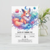 Aangepaste Boho Fox Verjaardag Kaart (Staand voorkant)
