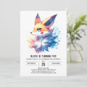 Aangepaste Boho Fox Verjaardag Kaart (Staand voorkant)