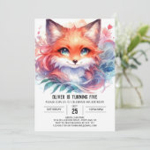 Aangepaste Boho Fox Verjaardag Kaart (Staand voorkant)