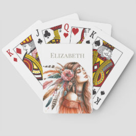 Aangepaste boho gepersonaliseerd pokerkaarten
