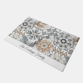 Aangepaste Boho Herfst familienaam Deurmat (Schuin)