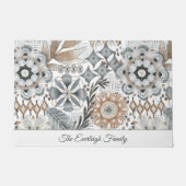 Aangepaste Boho Herfst familienaam Deurmat (Voorkant)