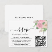 Aangepaste Boho Huwelijk QR Code RSVP  Kaartje (Voorkant / Achterkant)
