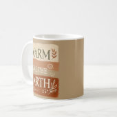 Aangepaste Boho Keramische Mok | Unieke Natuur-geï (Voorkant links)