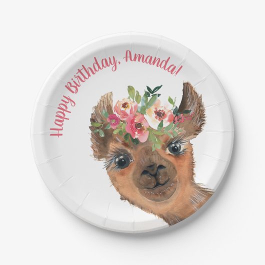 Aangepaste Boho Lama Papieren Bordje (Voorkant)
