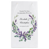 Aangepaste Boho Lavendel Eucalyptus Bruiloft Klein Cadeauzakje (Achterkant)