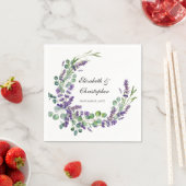 Aangepaste Boho Lavender Eucalyptus Weddenschap Servet (Insitu)