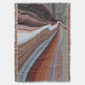 Aangepaste Boho Marmer Waterverf Herfst Strepen Aa Deken (Voorkant Verticaal)