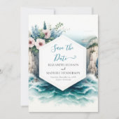 Aangepaste Boho Nautische Huwelijk Save The Date (Voorkant)