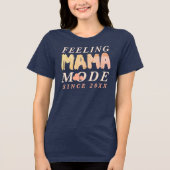 Aangepaste Boho Nieuwe Mama Quote Sinds Jaar Hart Tri-Blend Shirt (Voorkant)