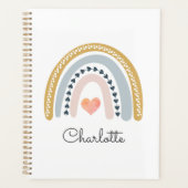 Aangepaste Boho Rainbow-Waterverf Planner (Voorkant)