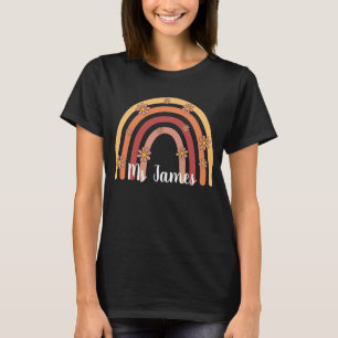 Aangepaste Boho Regenboog Leraar, Gepersonaliseerd T-shirt