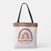 Aangepaste Boho Regenboog OT Ergotherapeut Tote Bag (Achterkant)