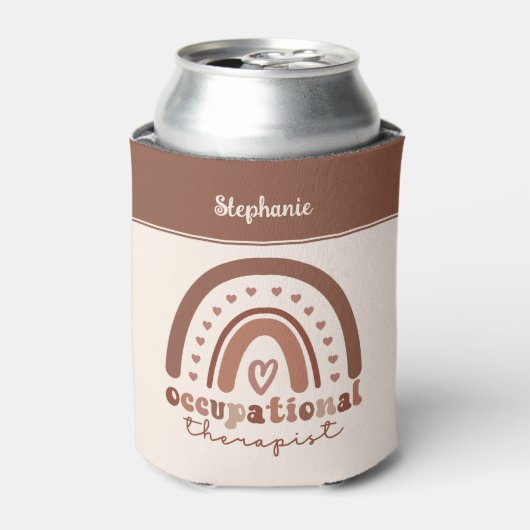 Aangepaste Boho-regenboog tegen beroepsmatige ther Blikjeskoeler (Blikje Voorkant)