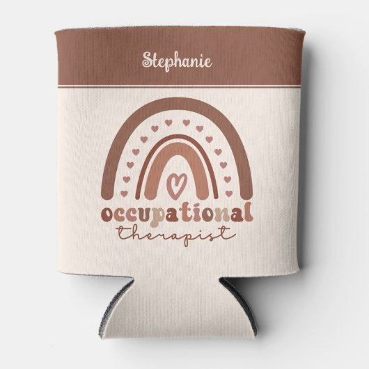 Aangepaste Boho-regenboog tegen beroepsmatige ther Blikjeskoeler (Voorkant)