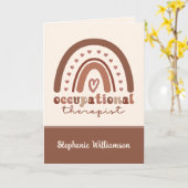 Aangepaste Boho-regenboog tegen beroepsmatige ther Kaart (Gele Bloem)