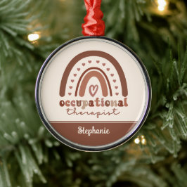 Aangepaste Boho-regenboog tegen beroepsmatige ther Metalen Ornament