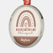 Aangepaste Boho-regenboog tegen beroepsmatige ther Metalen Ornament (Links)