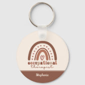 Aangepaste Boho-regenboog tegen beroepsmatige ther Sleutelhanger (Voorkant)