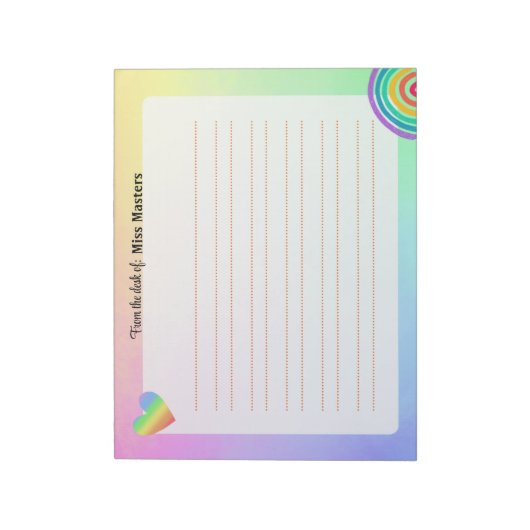 Aangepaste Boho-regenboognotebooks Notitieblok (Linkerzijde)
