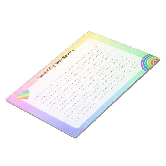 Aangepaste Boho-regenboognotebooks Notitieblok (Schuin)