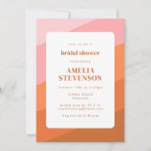 Aangepaste Boho Roze Oranje Terracotta Bruidsdouch Kaart (Voorkant)