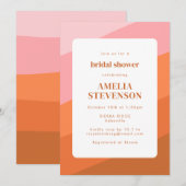 Aangepaste Boho Roze Oranje Terracotta Bruidsdouch Kaart (Voorkant / Achterkant)