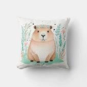Aangepaste Boho Schattige Capybara Kussen Pastel G (Voorkant)
