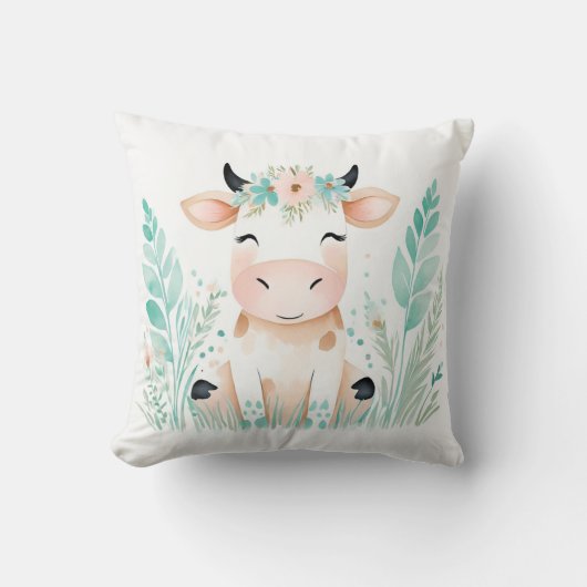 Aangepaste Boho Schattige Kalf Kussen Pastelgroen (Voorkant)