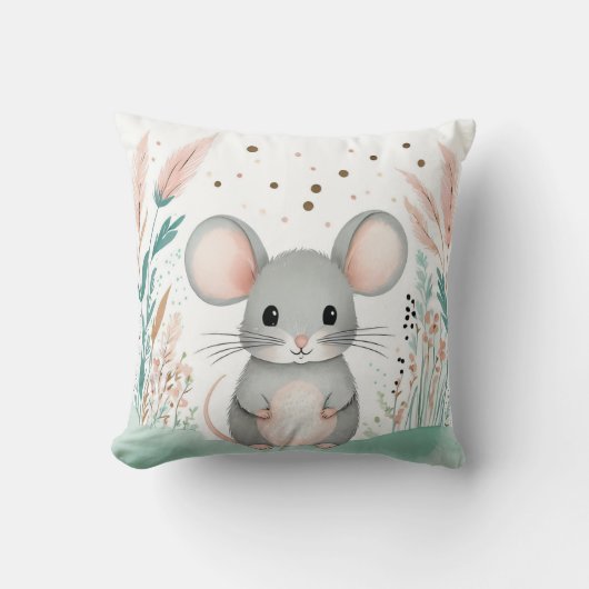 Aangepaste Boho Schattige Muizenkussen Pastel Groe Kussen (Voorkant)