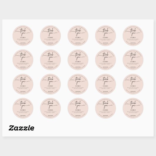Aangepaste Boho Sticker Dank u Label Verpakking (Vel)