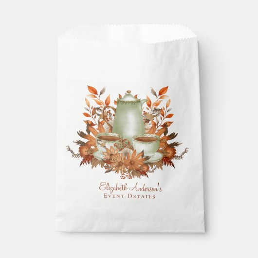 Aangepaste Boho Terracotta Bloem Sage Thee Feest F Bedankzakje (Voorkant)