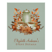 Aangepaste Boho Terracotta Bloemige Salie Thee Fee Perfect Poster (Voorkant)