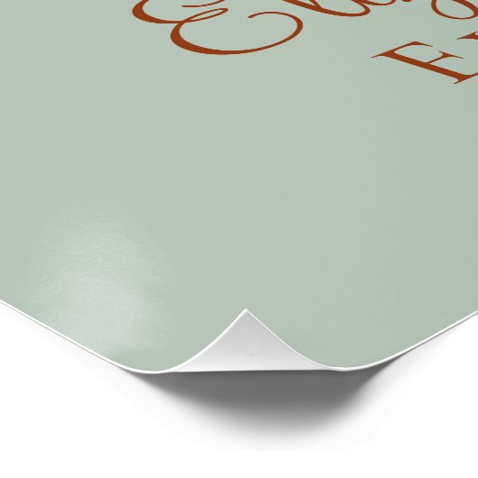 Aangepaste Boho Terracotta Bloemige Salie Thee Fee Perfect Poster (Hoek)