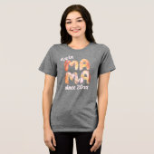 Aangepaste Boho Tweeling Mama Sinds Jaar Kinderen Tri-Blend Shirt (Voorkant volledig)