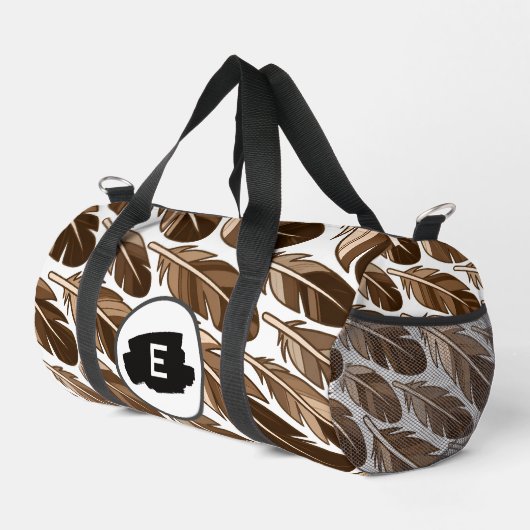 Aangepaste Boho Veer Monogram Kleine Duffel Tas (Rechterhoek)