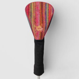 Aangepaste Boho Vintage Rode Paarse Strepen - Golfheadcover
