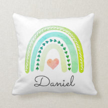 Aangepaste Boho Waterverf Rainbow Name Boy