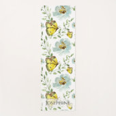 Aangepaste Boho Waterverf vlinderbloempatroon Yogamat (Voorkant)