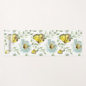 Aangepaste Boho Waterverf vlinderbloempatroon Yogamat (Voorkant (horizontaal))