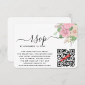 Aangepaste Boho Wedding QR-code RSVP (Voorkant / Achterkant)