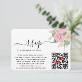 Aangepaste Boho Wedding QR-code RSVP (Staand voorkant)