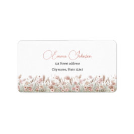 Aangepaste Boho Wilde Bloem Retouradreslabels Etiket