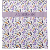 Aangepaste Boho Wilde Bloemen Print Douchegordijn (Voorkant)
