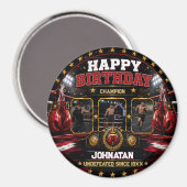 Aangepaste Boksen Verjaardagsfoto Kampioen Feest Magneet (Voorkant / Achterkant)