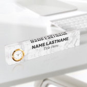 Aangepaste Bold Grijs Marmer Minimalistische Moder Naambordje