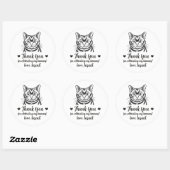 Aangepaste Bombay kat huwelijksgunststickers Ronde Sticker (Vel)